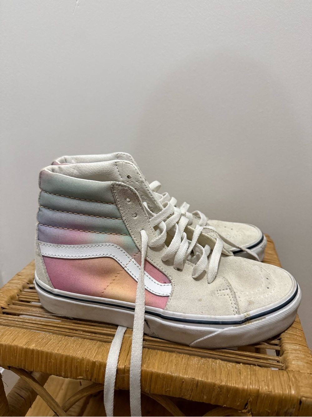Pastel rainbow vans